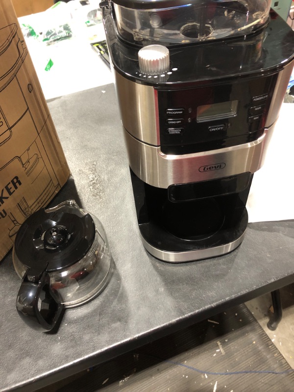 Photo 2 of 10-Cup Drip Coffee Maker, Grind and Brew Automatic Coffee Machine with Built-In Burr Coffee Grinder