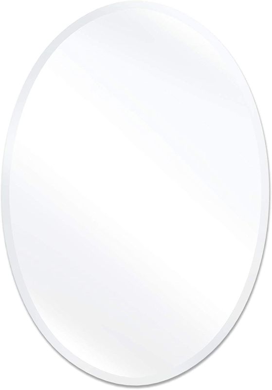 Photo 1 of 20"x28" Frameless Oval Wall Mirror