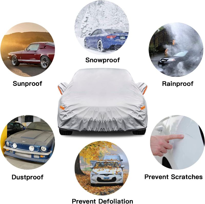 Photo 1 of  Car Cover Waterproof All Weather for Automobiles, Outdoor Full Cover Rain Sun UV Protection