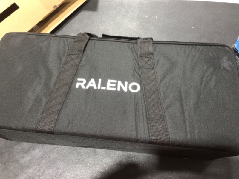 Photo 2 of RALENO 2 Packs LED Video Light and 75inches Stand Lighting Kit Include: 3200K-5600K CRI95+ Built-in Battery with 1 Handbag 2 Light Stands for Gaming,Streaming,Youtube,Web Conference,Studio Photography 192LEDS