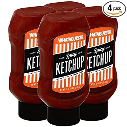 Photo 2 of (4-PACK) Whataburger Spicy Ketchup - 20oz Bottle 