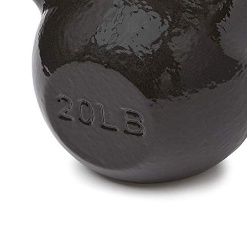 Photo 1 of Amazon Basics Cast Iron Kettlebell - 20 Pounds, Black