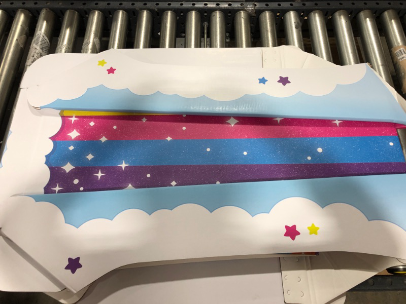 Photo 1 of Pop2Play Kids Slide Indoor Playground for Toddlers – StrongFold Technology Cardboard Toddler Slide (Rainbow)