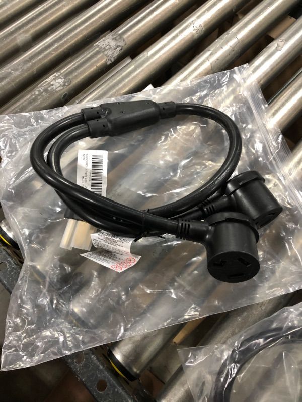 Photo 1 of DONGERDI 3 Prong 220 Volt Splitter, Dryer 30 Amp Splitter NEMA 10-30P to 10-30R, Y Splitter for Dryer, Tesla, and Level 2 EV Charging, 10 AWG Wire, 3FT UL Listed