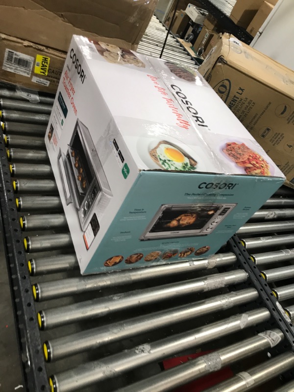Photo 1 of COSORI Smart 12-in-1 Air Fryer Toaster Oven Combo Convection Rotisserie & Dehydrator for Chicken, Pizza and Cookies, Recipe&Accessories Included, 30L, Silver – A Certified for Humans Device 30L+Toaster Oven Air Fryer