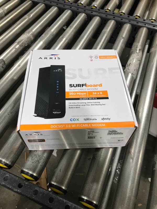 Photo 2 of ARRIS SURFboard SBG7400AC2 DOCSIS 3.0 Cable Modem & AC2350 Wi-Fi Router | Approved for Comcast Xfinity, Cox, Charter Spectrum & more | Four 1 Gbps Ports | 800 Mbps Max Internet Speeds 2 Year Warranty 24x8 Cable Modem / AC2350 WiFi Router