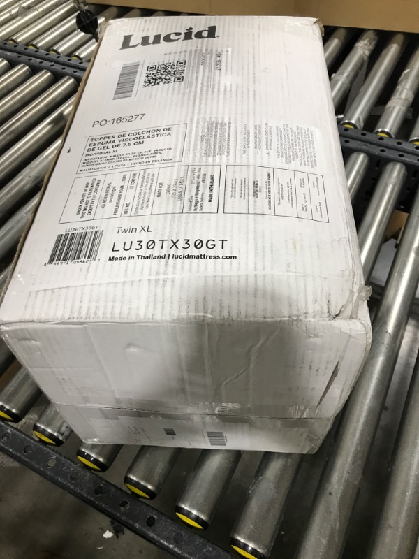 Photo 2 of Lucid 3 Inch Mattress Topper Twin XL With Lucid Topper Cover– Memory Foam Mattress Topper Twin XL - Gel Infused – Removable Mattress Topper Cover Twin XL 3 Inch Topper and Cover