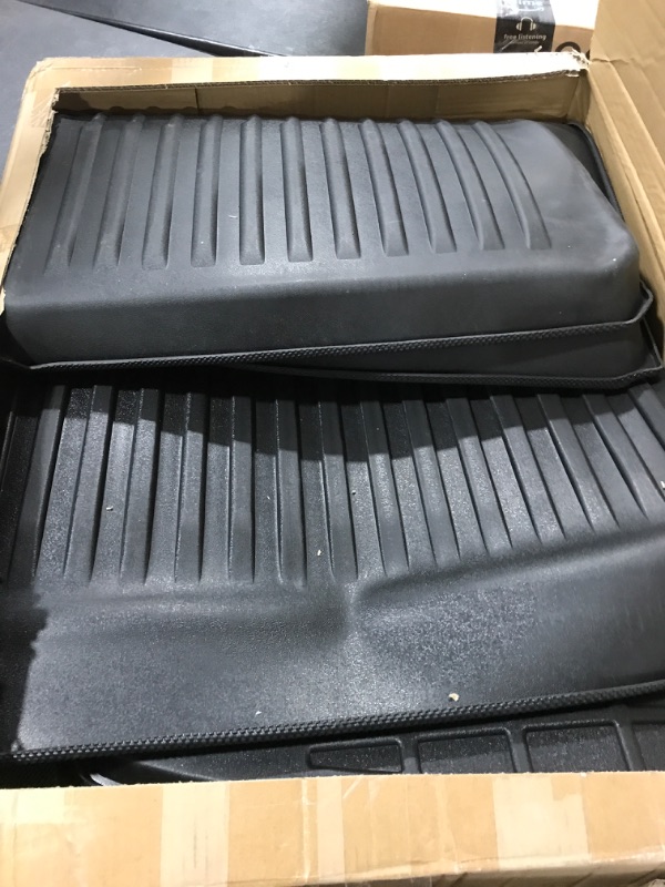 Photo 2 of SUPER LINER Tesla Model Y 2020 2021 2022 2023 All Weather Floor Mats Front Rear Cargo Liner Mat, Waterproof Anti-Slip Floor Mat Custom Fit for Tesla, Heavy Duty Floor Mats & Trunk Mat Model Y Floor Mats & Trunk Mats