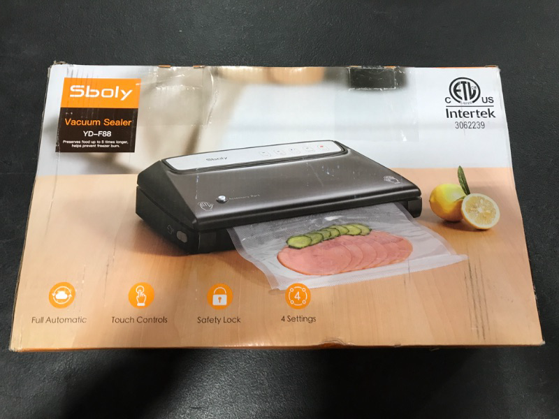 Photo 5 of Food Sealer Vacuum Sealer, Vacuum Sealer Machine with 4 Settings and Dry & Moist Mode, Food Vacuum Sealer with Led Indicator, Starter Kit, Cutter, Roll & Bags for Food Saver and Sous Vide