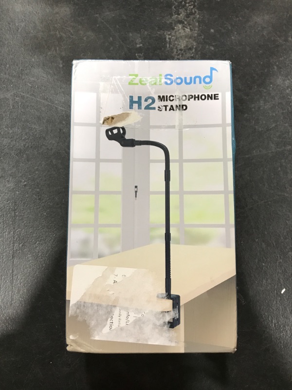 Photo 4 of ZealSound Microphone Arm,Flexible Gooseneck Rigid Desktop Mic Stands with Clip Holder and Heavy Duty Desk Clamp, 3/8" to 5/8" Screw Adapter for Blue Yeti Snowball Ice Spark & Other Microphones?19inch?