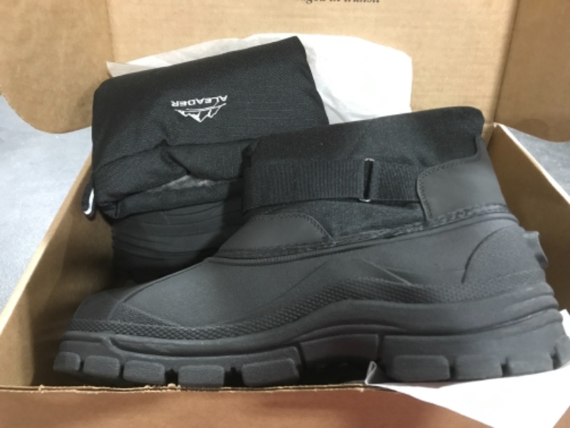 Photo 1 of ALEADER Men's Insulated Waterproof Winter Snow Boots 9 Black/Buckle