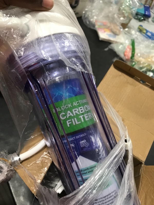 Photo 1 of Ronaqua One Stage Countertop Drinking Water Filtration System Removes Chlorine with Block Activated Carbon Filter, Transparent Housing, and Meets NSF Standards & Regulations