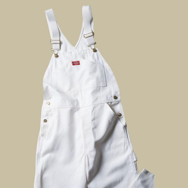 Photo 1 of 36" X 32" White Painter's Bibs Cotton Overall
