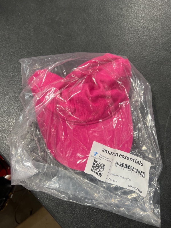 Photo 2 of Amazon Essentials Unisex Baseball Cap One Size Hot Pink