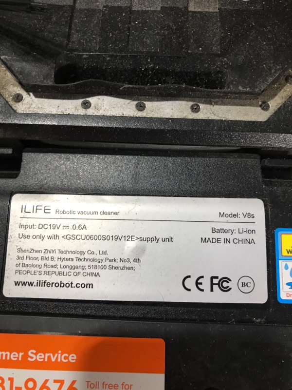 Photo 1 of ILIFE V8s Robot Vacuum and Mop Combo, Big 750ml Dustbin, Enhanced Suction Inlet, Zigzag Cleaning Path, LCD Display, Schedule, Self-Charging Robot Vacuum Cleaner, Ideal for Hard Floor and Pet Hair.-- dirty on top of product