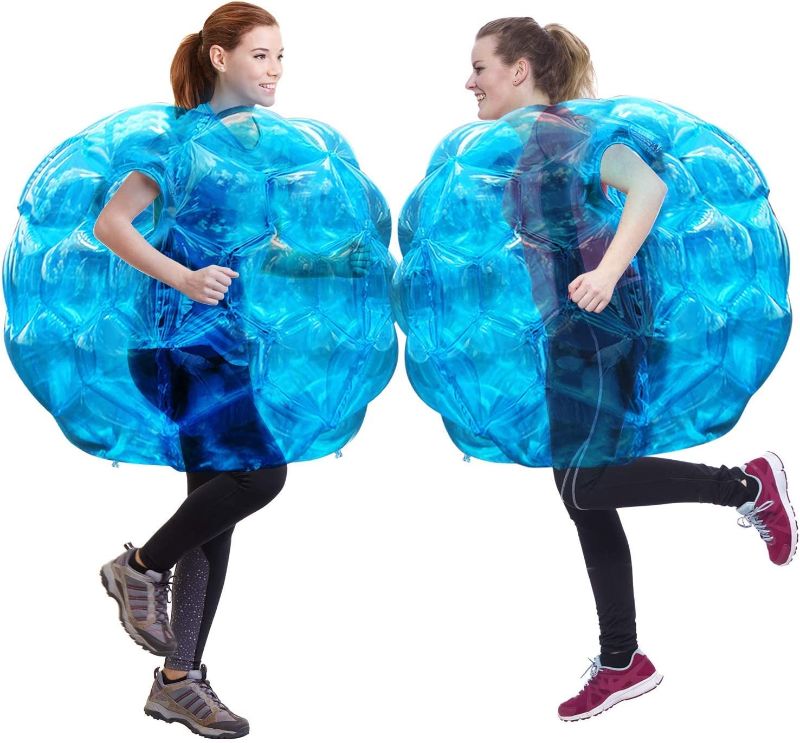 Photo 1 of 2 Pack Bumper Balls: 36inch Inflatable Sumo Ball - Durable PVC Vinyl Material Body Bubble Soccer Ball - Giant Human Hamster Knocker Body Zorb Ball for Kids and Adults Physical Outdoor Toys, Blue
