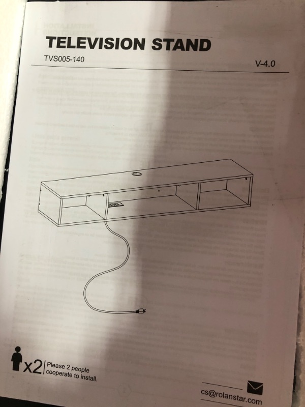 Photo 3 of  LED TV Stand with Charging Station, Modern Entertainment Center for TV up to 60 Inch, Television Media Console Cabinet with LED Lights, USB-C 18W Super Charge Port 