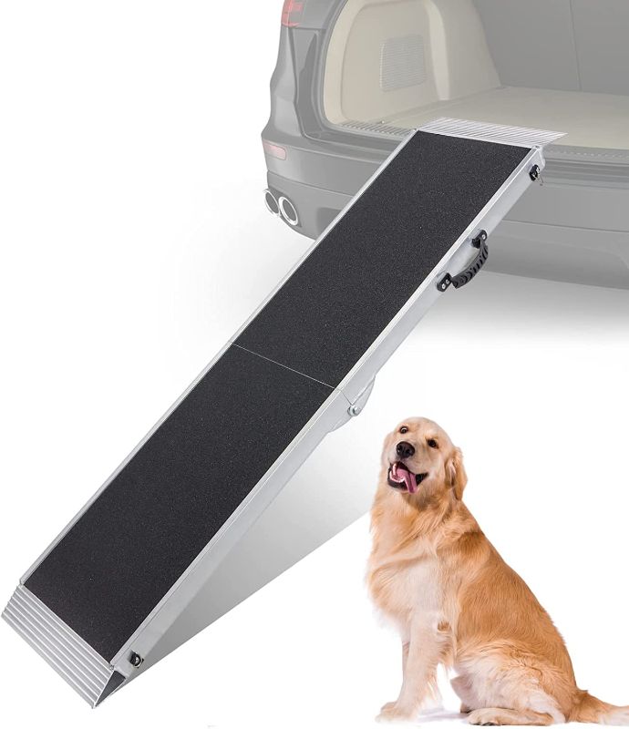 Photo 1 of 
6FT KOLO Outside Dog Ramp for Large/Small Dogs, 72”L x 15”W 400 LBS Capacity, Easy to Fold, Portable Lightweight Pet Ramps, with Handle and No-Skid Surface,...