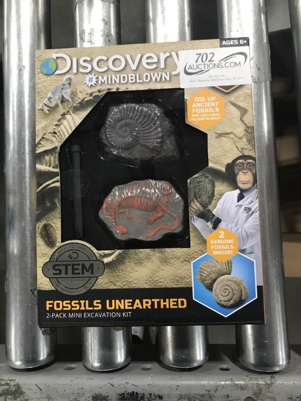 Photo 2 of Discovery #MINDBLOWN Mini Fossil Dig Set, 2 Pack Excavation Kit, Interactive Archaeology Paleontology Experiment, Learn Science, Fun and Educational STEM Toy for Kids Ages 6 and Up