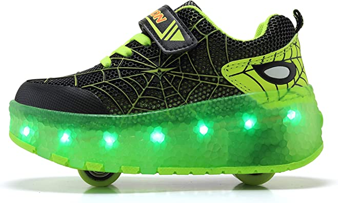 Photo 1 of Aikuass USB Chargable LED Light Up Roller Shoes Wheeled Skate Sneaker Shoes for Boys Girls Kids