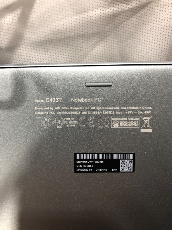 Photo 4 of ASUS Chromebook Flip C433 2 in 1 Laptop, 14" Touchscreen FHD NanoEdge Display, Intel Core m3-8100Y Processor, 8GB RAM, 64GB eMMC Storage, Backlit Keyboard, Silver, Chrome OS, C433TA-AS384T
