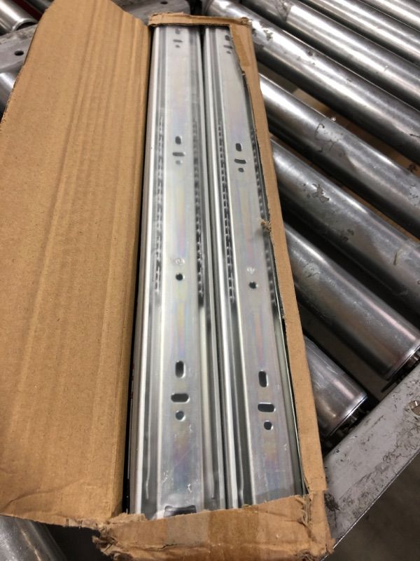 Photo 2 of 5 Pair of 16 Inch Drawer Slides,100 LB Capacity Full Extension Side Mount Drawer Rails