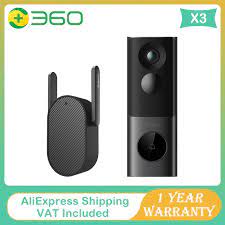Photo 1 of 360 X3 Smart Home Video Doorbell Wireless WiFi Door Bell 5MP 1920P SECUR Camera Radar Sensor HDR Night Vision Alexa
