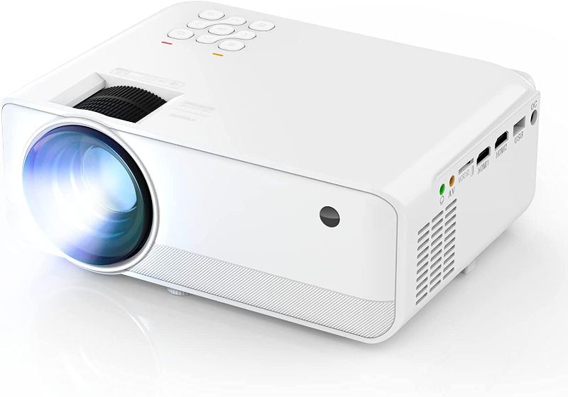 Photo 1 of Projector Mini 1080P Supported Portable Projector Home Cinema Movie Projector with VGA, HDMI, TF, AV, USB and Remote Control
