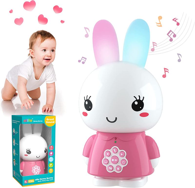 Photo 1 of alilo Bunny Audio Player, Educational Toys for Imagination Building, Screen-Free Digital Listening Experience for Music, Stories, White Noise, and More 10+ Months (Honey Bunny, Pink)
