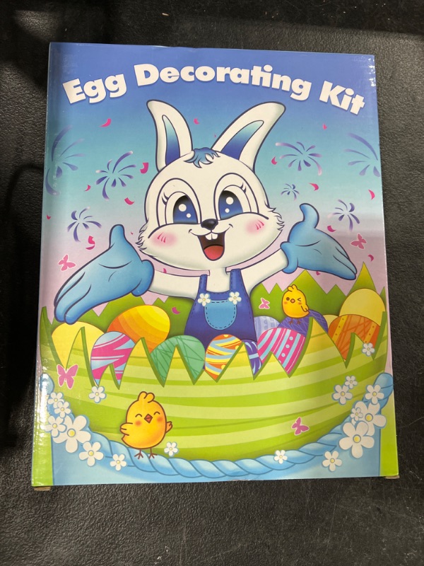 Photo 1 of Dreamon Easter Egg Decorator Kit, Easter Egg Spinner Machine Arts and Crafts Set 12 PCS Colorful Quick Drying Markers & 5 Plastic Eggs