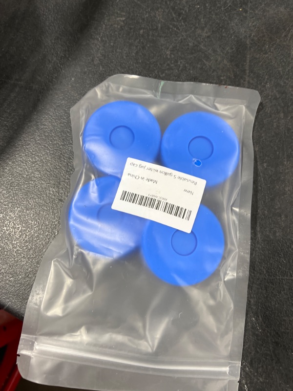 Photo 1 of 4 Pack 5 Gallon Caps for Water Jugs, Reusable 5 Gal Water Jug Cap, Replacement Leak Proof Water Bottle Lids Fit 55mm Bottles for Water Dispenser, Non Spill Refilling Five Gallons Lid Anti-Splash