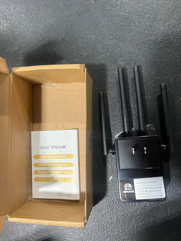 Photo 1 of 2023 WiFi Range Extender, 1200Mbps WiFi Signal Booster up to 9800sq.ft, Internet Booster for Home, Wireless Internet Repeater WiFi Signal Amplifier with Ethernet Port