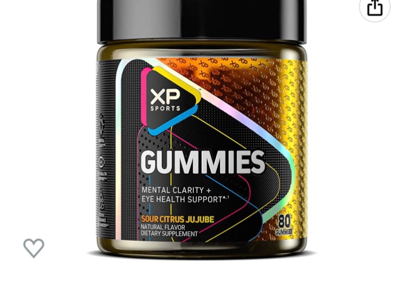 Photo 1 of XP Sports Gummies | Enhanced Mental Clarity and Stress Tolerance + Eye Health Support | Formulated for Esports Athletes, Gamers and Biohackers | Sour Citrus Jujube, 80 Gummies (20 Servings)