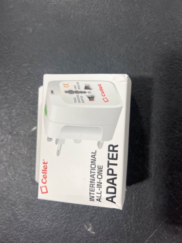 Photo 2 of Portable Worldwide Universal Power Adapter Converter All in One International Out of Country Travel Wall Charger Plug for Wall Plug Input in USA EU UK France Italy Australia India Outlets by Cellet