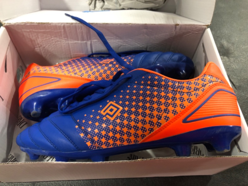 Photo 2 of DREAM PAIRS Mens Soccer Cleats Firm Ground Soccer Shoes Football Shoes SUPERFLIGHT-1 ROYAL/ORANGE Size 10
