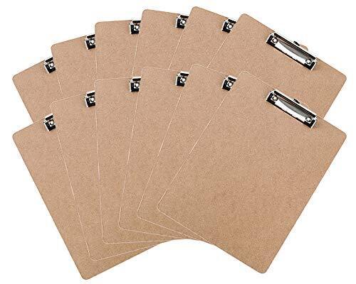 Photo 1 of EasyPAG 12 Hardboard Clipboards, Low Profile Clip, Designed for Classroom and Office