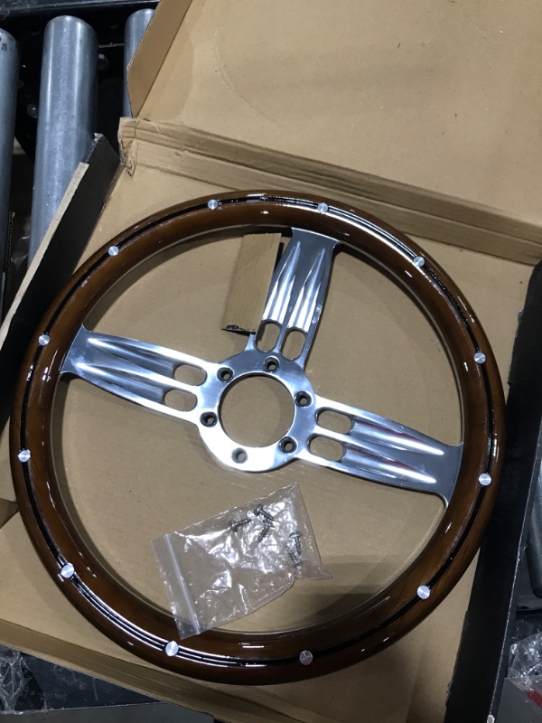 Photo 1 of 14 Inch Wood Steering Wheel Kit