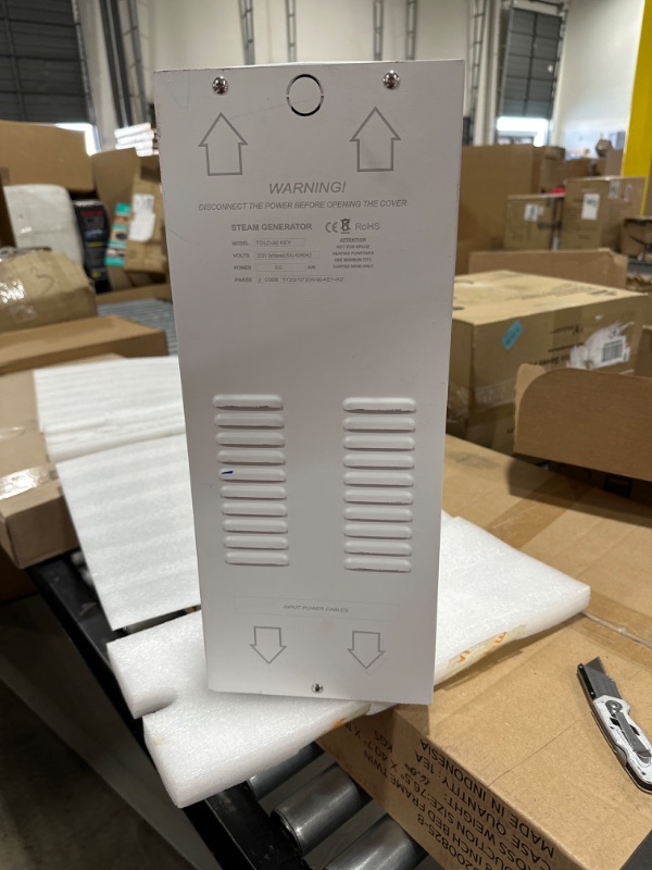 Photo 1 of EliteSteam 7.5 kW Steam Shower Generator Kit (Includes Steam Generator, Control, Steam Head, Cable) (Polished Chrome Inside Control)