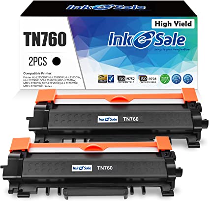 Photo 1 of INK E-SALE 2 Packs Remanufactured TN760 Toner Cartridge Replacement for Brother TN760 TN730 TN770 for HL-L2325DW HL-L2350DW HL-L2370DW DCP-L2550DW MFC-L2690DW MFC-L2710DW MFC-L2717DW MFC-L2750DW
