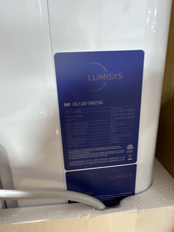 Photo 3 of Lumisys 2000 Sq Ft 30 Pints Dehumidifiers for Large Room, Basements, Home, Bathroom, Bedroom, with Auto or Manual Drainage | 36db Industry Leading Noise Reducing | Air Filter, Three Operation Modes, Rotating Knob 2,000 Sq. Ft 