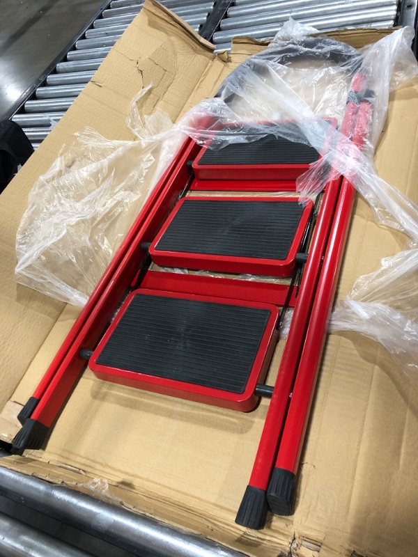 Photo 1 of 3 Step Ladder, Step Ladder 3 Step Folding-3 Step Ladder Folding Step Stool with Anti-Slip Wide Pedal & Convenient Handgrip-600lbs Sturdy Steel Ladder-Reinforcement and Thickening
