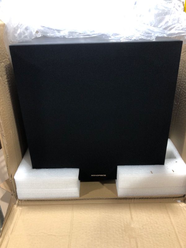 Photo 3 of Monoprice 12 Inch 150 Watt Powered Subwoofer, Black (109723)