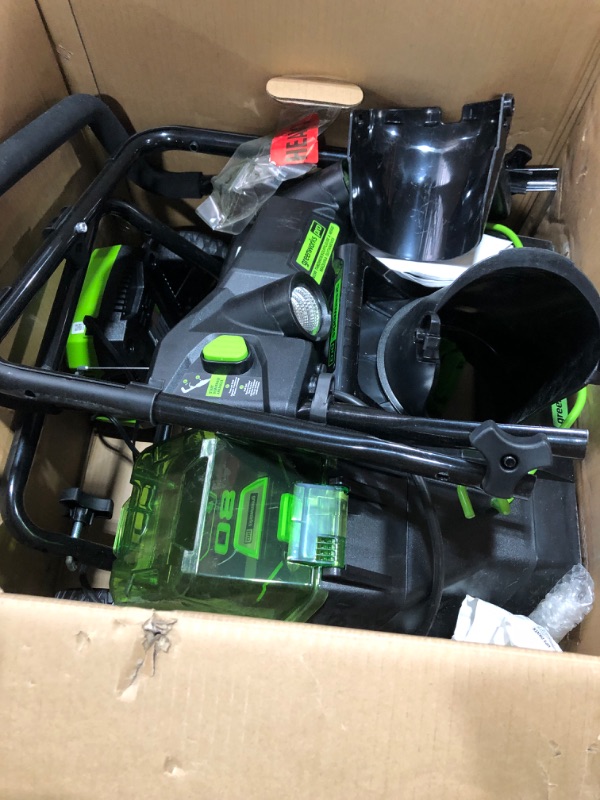 Photo 2 of Greenworks Pro 80V 20-Inch Snow Blower with 2Ah Battery and Charger 2Ah Battery and Charger 20" Blower