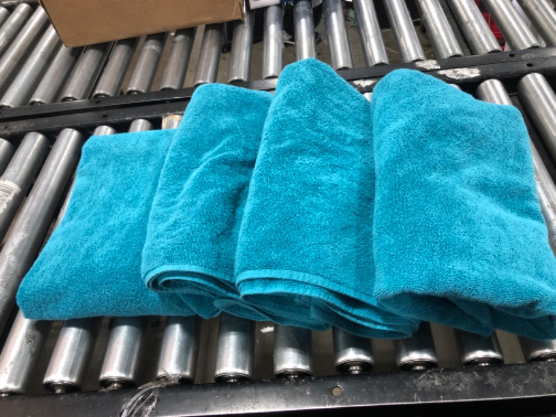 Photo 1 of 4 Pack Bath Towels - Blue