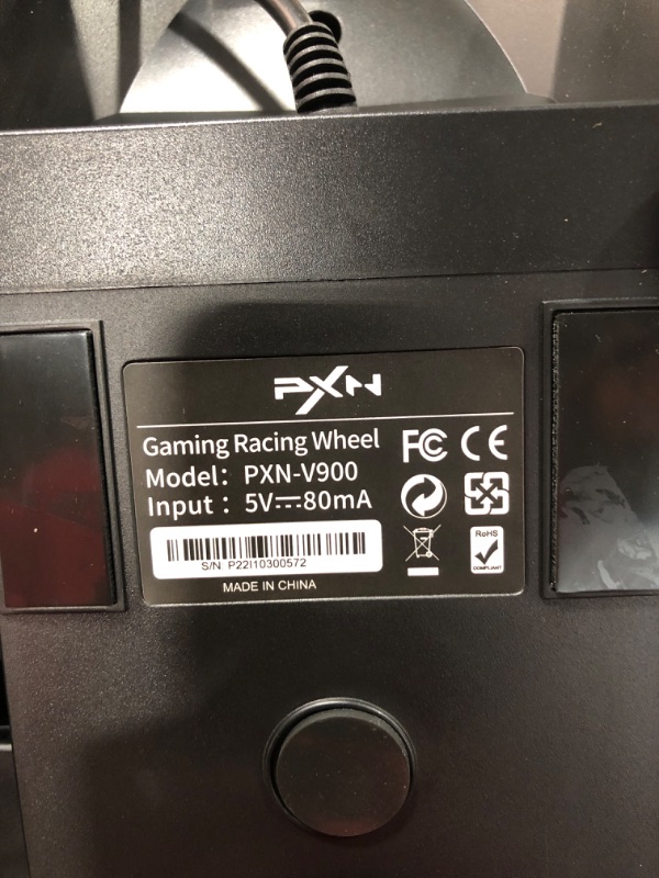 Photo 3 of Gaming Racing Wheel, PXN V900 270/900 Degree Competition Racing Steering Wheel with Audio Function & with Pedal, Suitable for PC, PS3, PS4, Xbox One, Xbox Series S/X, Nintendo Switch. Black