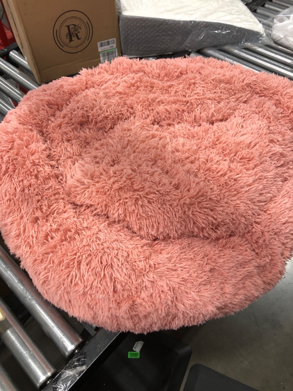 Photo 2 of Active Pets Plush Calming Dog Bed, Donut Dog Bed for Small Dogs, Medium & Large, Anti Anxiety Dog Bed, Soft Fuzzy Calming Bed for Dogs & Cats, Comfy Cat Bed, Marshmallow Cuddler Nest Calming Pet Bed
