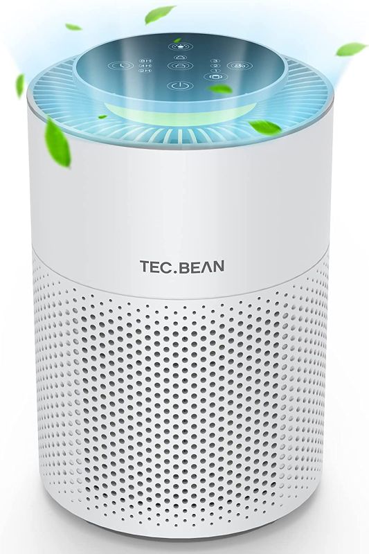 Photo 1 of Air Purifiers for Bedroom with Adjustable Night Light, TEC.BEAN H13 True HEPA Air Filter for Office Desk, Odor Eliminators for Home, Sleep Mode 20dB Air Cleaner for Dust, Pet Dander, Allergies, Pollen
