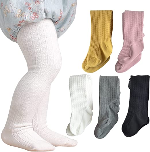 Photo 1 of 4/5 Pack Baby Toddler Girls Cotton Cable Knit Tights Pantyhose Bow-knot Leggings Stocking Pants 