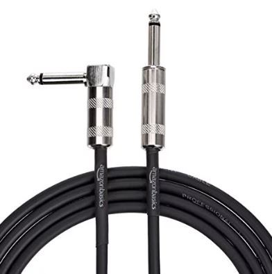 Photo 1 of Basics 1/4 Inch Right-Angle Instrument Cable - 20 Foot (Black)