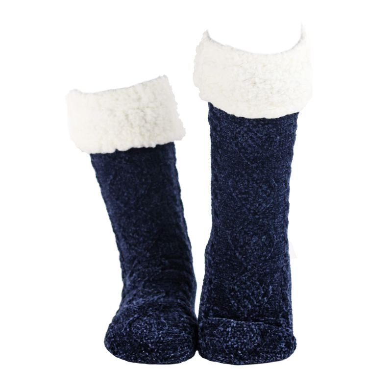 Photo 1 of THE COMFY Slipper Socks | Women’s Soft, Cozy Socks with Non-Skid Sole Blue